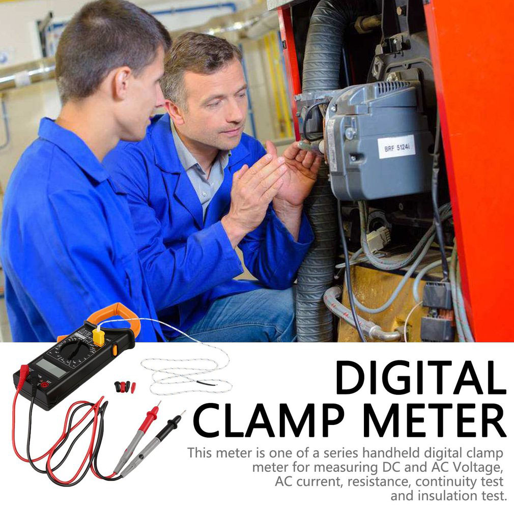 AI-ROAD Digital Multimeter Amper Clamp Meter AC/DC Strom Pinzetten Spannung Kondensator Widerstand Tester mit Test Führt Werkzeuge