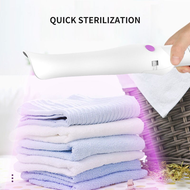 Draagbare Uv Desinfectie Lamp Ultraviolet Sanitizer Usb Opladen Uvc Kiemdodende Steriliseren Verlichting Voor Telefoon Home Reizen Psp