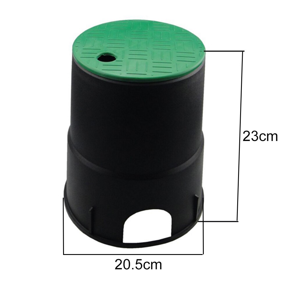 Caja de válvula de agua de plástico ABS de 6 pulgadas, tapa de válvula subterránea para césped y jardín, cubierta de válvula de riego por aspersión, caja de tapa