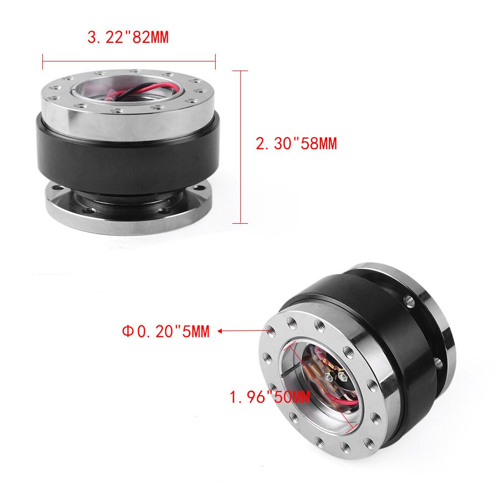 Metal Hub Adapter Boss kit Car Auto Steering Wheel Snap Off Quick Release