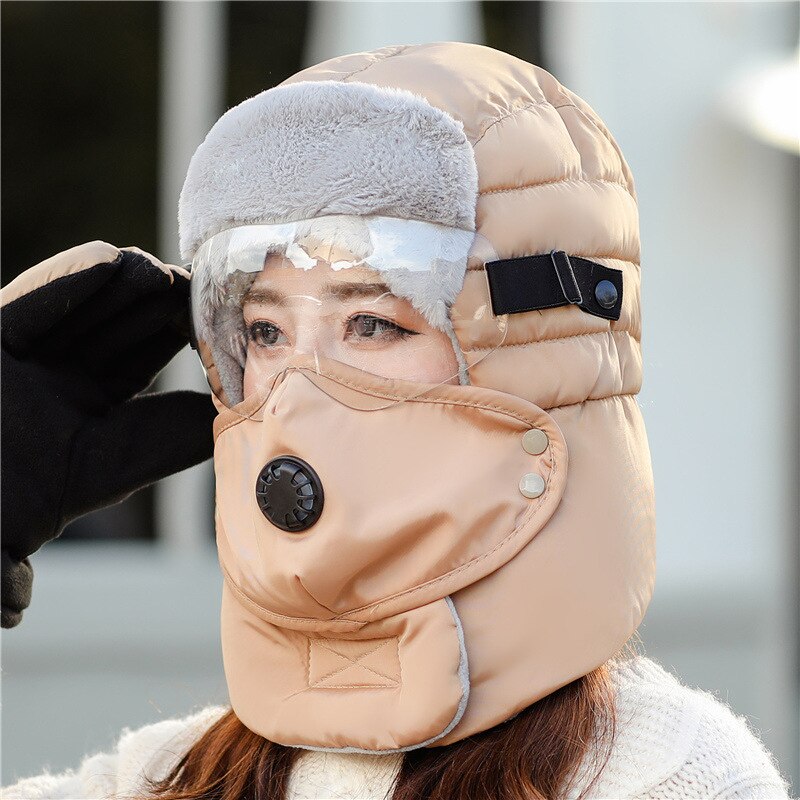 Full Protection Warm Waterproof Winter Hats With/Without Glasses for Riding Bike Motorcycle Outdoor d88