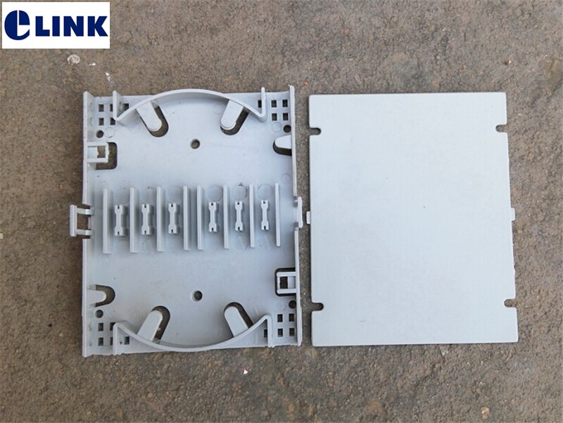 20pcs fiber splicing tray 4 6 8 12 core thickened splice protector ABS material ftth plastic box optical cassette tray ELINK