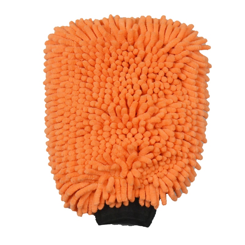 2 in 1 Microfiber Auto Wassen Mitt Ultrafijne Vezels Chenille Wassen Handschoen Zachte Mesh rug geen kras voor Auto Wassen en Reiniging