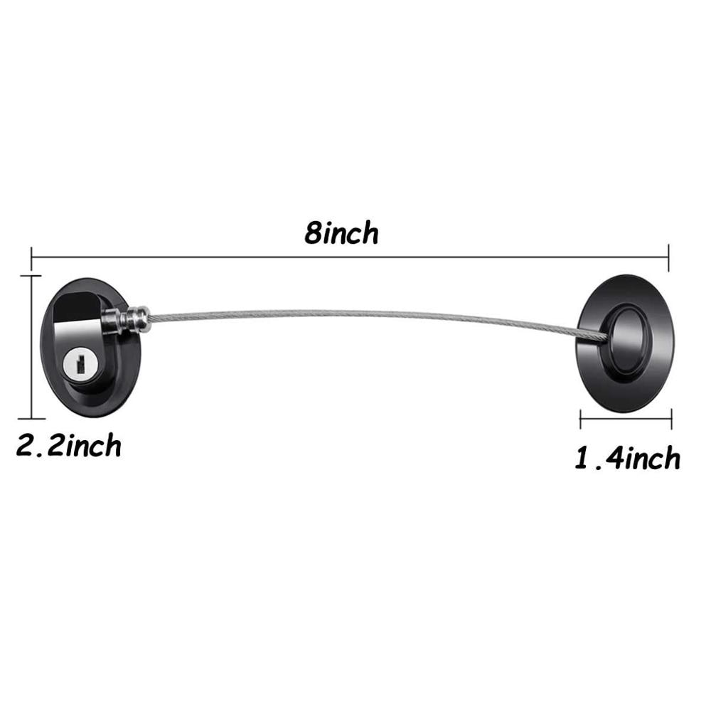 Kühlschrank Schloss für freundlicher, Mini Kühlschrank Schlösser für freundlicher, Gefrierschrank sperren, Verwendet in Kühlschrank Tür, schränke schwarz 1 schloss 2 schlüssel
