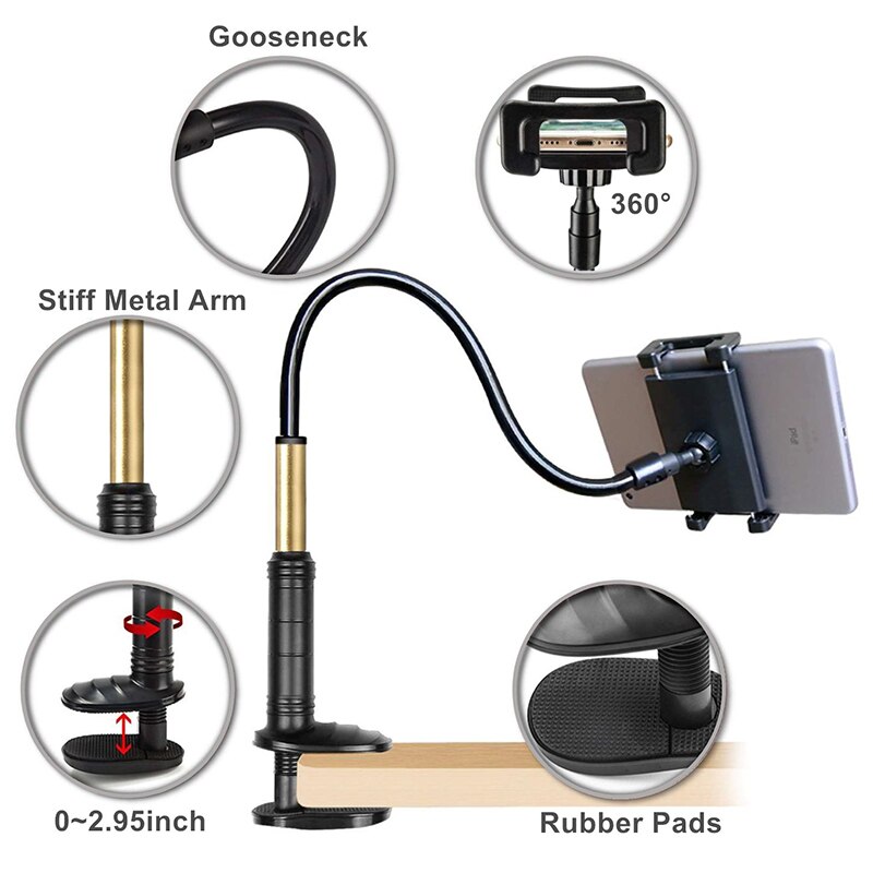 Soporte de cocina de brazo largo para tableta, para Samsung, Ipad Air, Mini Xiaomi Kindle de 4,0 A 11 pulgadas