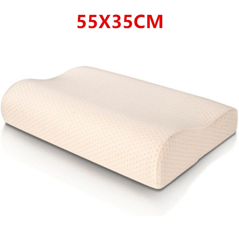 Almohada de espuma viscoelástica, almohada de protección de cuello, almohada ortopédica para el hogar, almohada de protección de cuello Cervical 60X40CM: 55x35cm