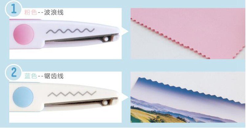 Laciness Scissors Kids School Scissors Safe Cutting Scissors Zig Zag Paper Scrapbook Photo Craft Handicraft Handmade