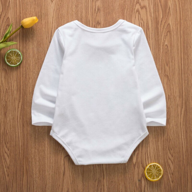 Emmababy-body de manga larga con estampado de letras para bebé, 0 a 18 meses, para niño y niña,