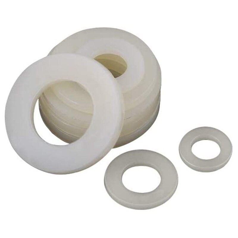 550 stuks nylon platte ringen voor schroeven, ronde ringen, diverse ringen, classificatieset voor verschillende maten (wit)