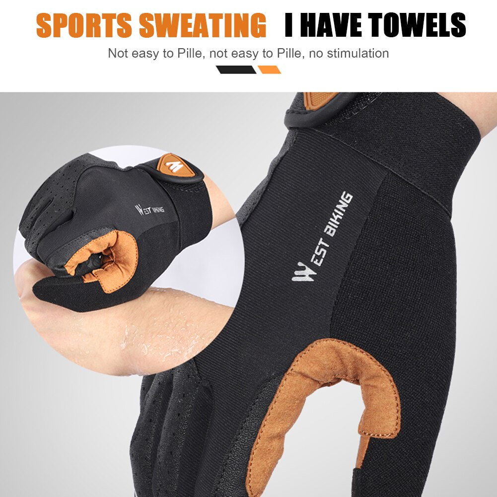 West Fietsen Fietsen Handschoenen Anti-Slip Ademende Mannen Vrouwen Handschoenen Anti-Shock Outdoor Sport Mtb Fiets Motorfiets handschoenen