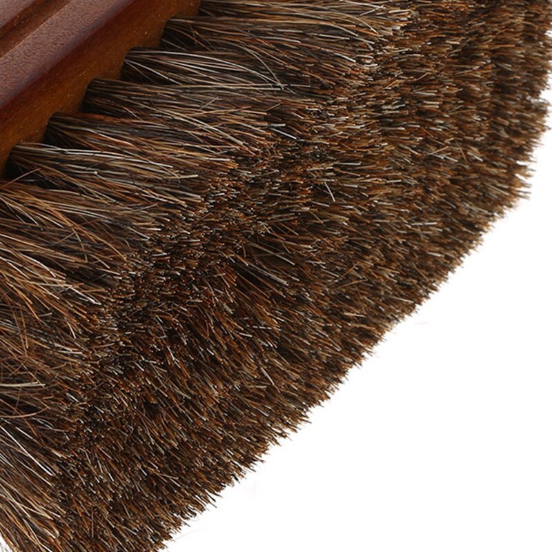 Cepillo de pelo de caballo Natural con mango de madera para hombre, cepillo de barba, bigote, limpieza Facial, brocha de afeitar, herramientas de peluquería