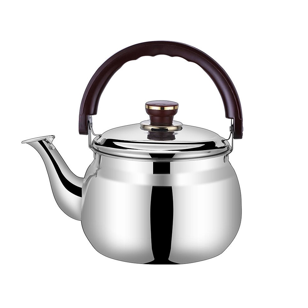 Stainless Steel Boiling Water Kettle Thicken Large Capacity Whistling Pot Beep Reminder Teapot Suitable For Induction Cooker: 1.8L