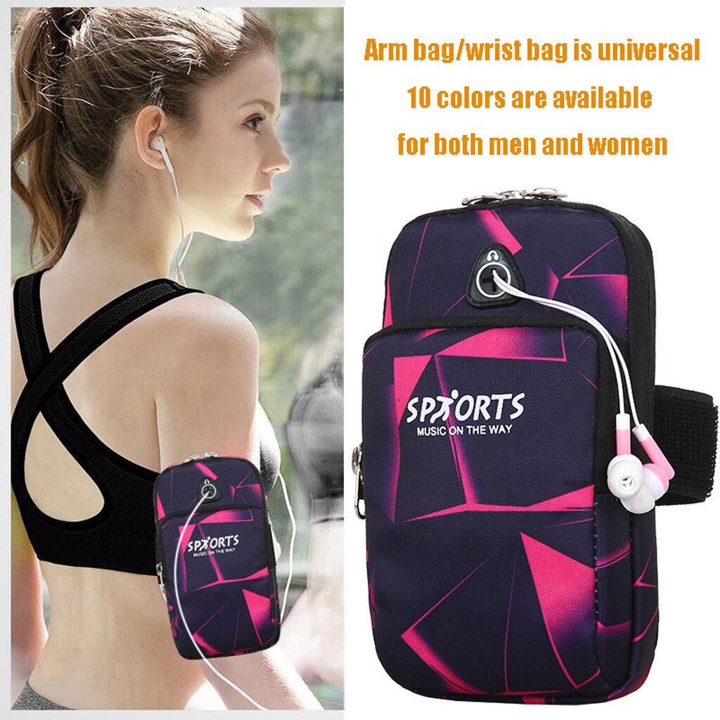 Bolsa de deporte correr pulsera, funda para correr, brazalete Universal impermeable, soporte para teléfono móvil, bolsa para correr al aire libre # P30