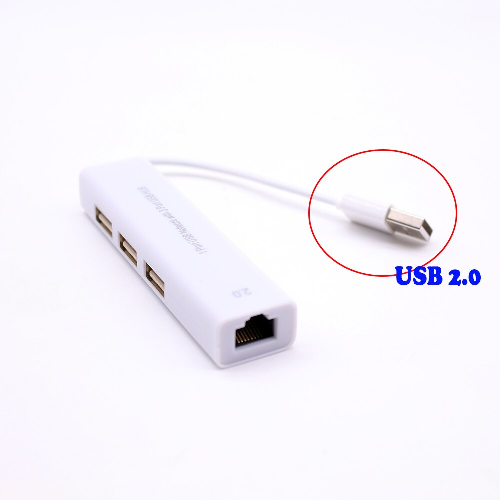 USB 3.1 Type C USB-C rj45 Ethernet Network LAN Adapter adaptador Multiple 3 Port Hub Cable For Macbook & Chromebook Laptop: USB 2.0