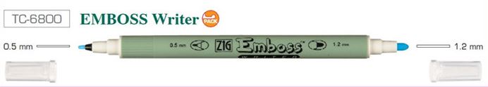 ZIG Kuretake bolígrafos en relieve bolígrafos de pegamento rollo de caligrafía y pincel fino y cincel Japón: 6800