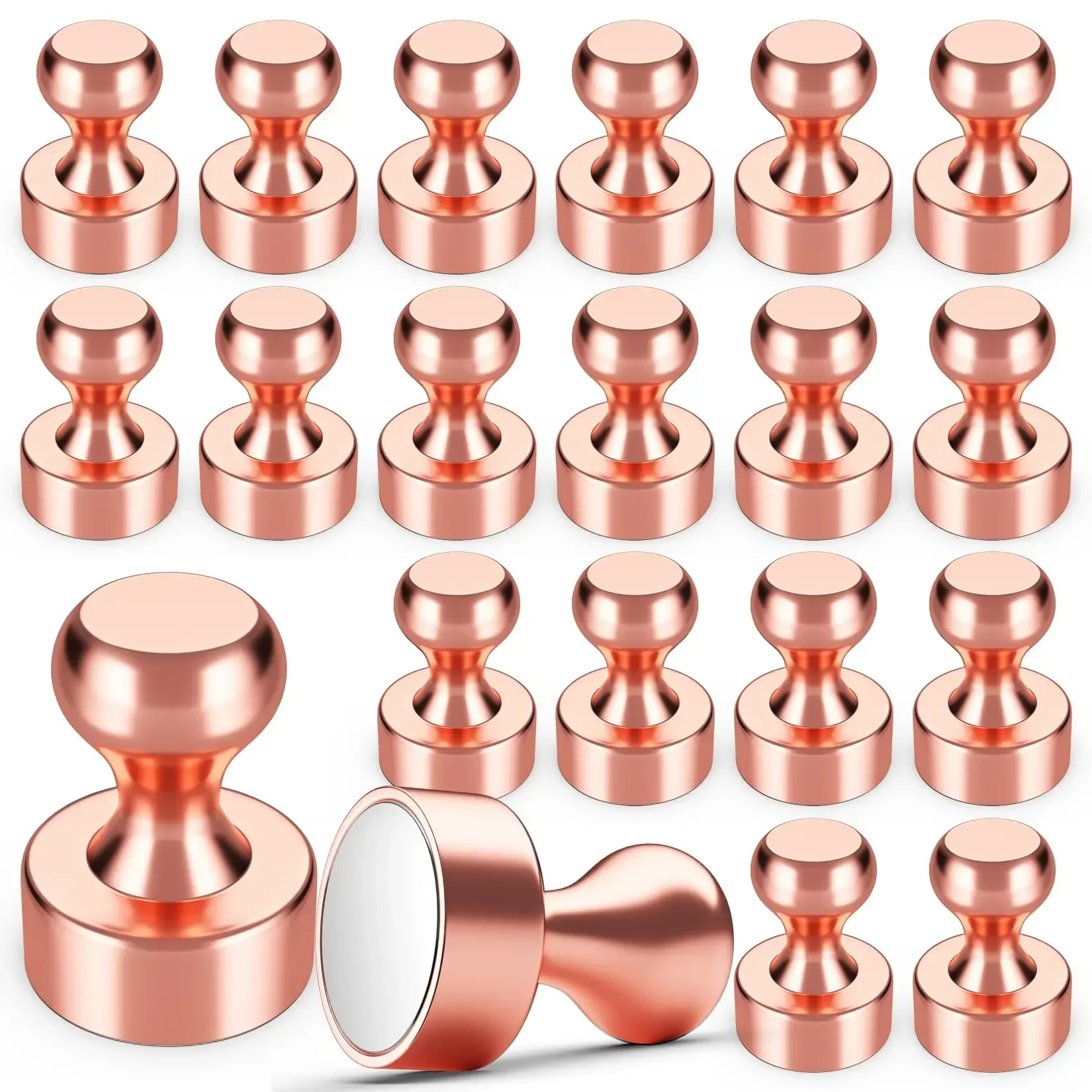 2-15 Pcs Super Strong Neodymium Magnetic Pushpins Sucker Thumbtack Durable Steel Magnet Push Pin for Refrigerator Whiteboard: 5m / Brown