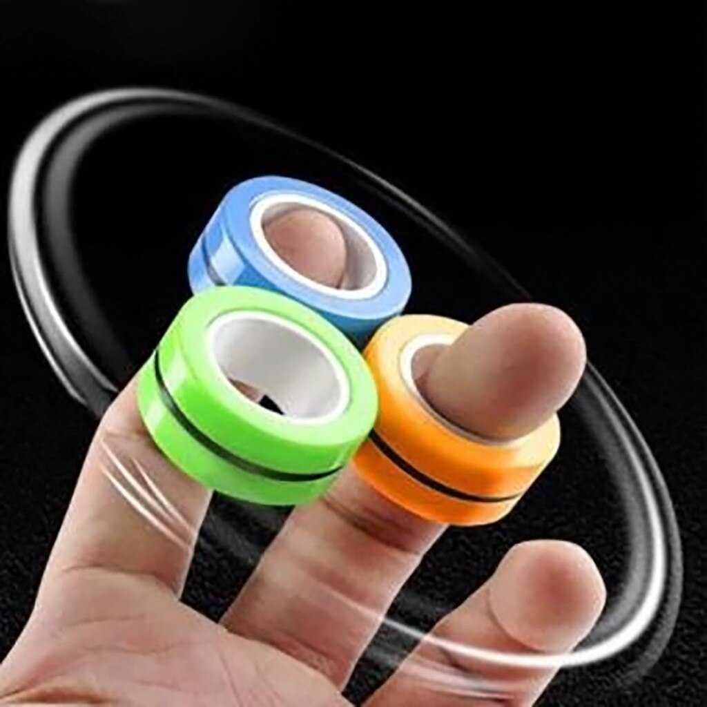 Anti-stress Magnetic Rings Magnetic Bracelet Ring Unzip Toy Magic Ring Props Tools Decompression Toys Magnetic Bracelet Ring