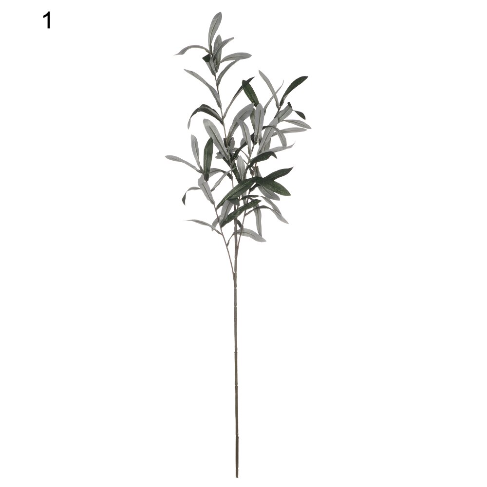 1pc 70cm folha de simulação de ramos de oliveira artificial com fruto de oliveira verde planta casa casamento ramo grinaldas decoração suprimentos: 70cm-01