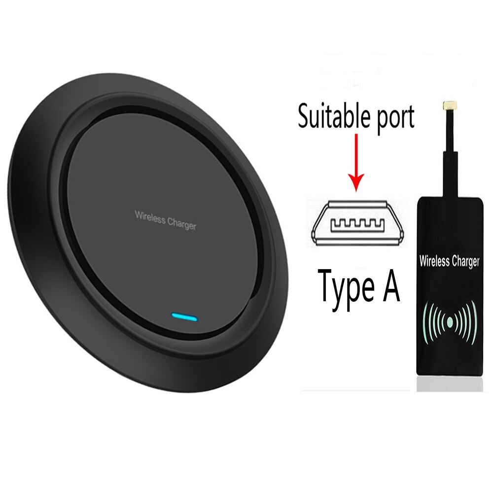 QC 10W Qi Drahtlose Ladegerät Empfänger Adapter Kit Für iPhone 12 11 7 6 5 4s Wireless Charging Pad rezeptor Für Samsung Note9 S20 S9: Type-A Kit