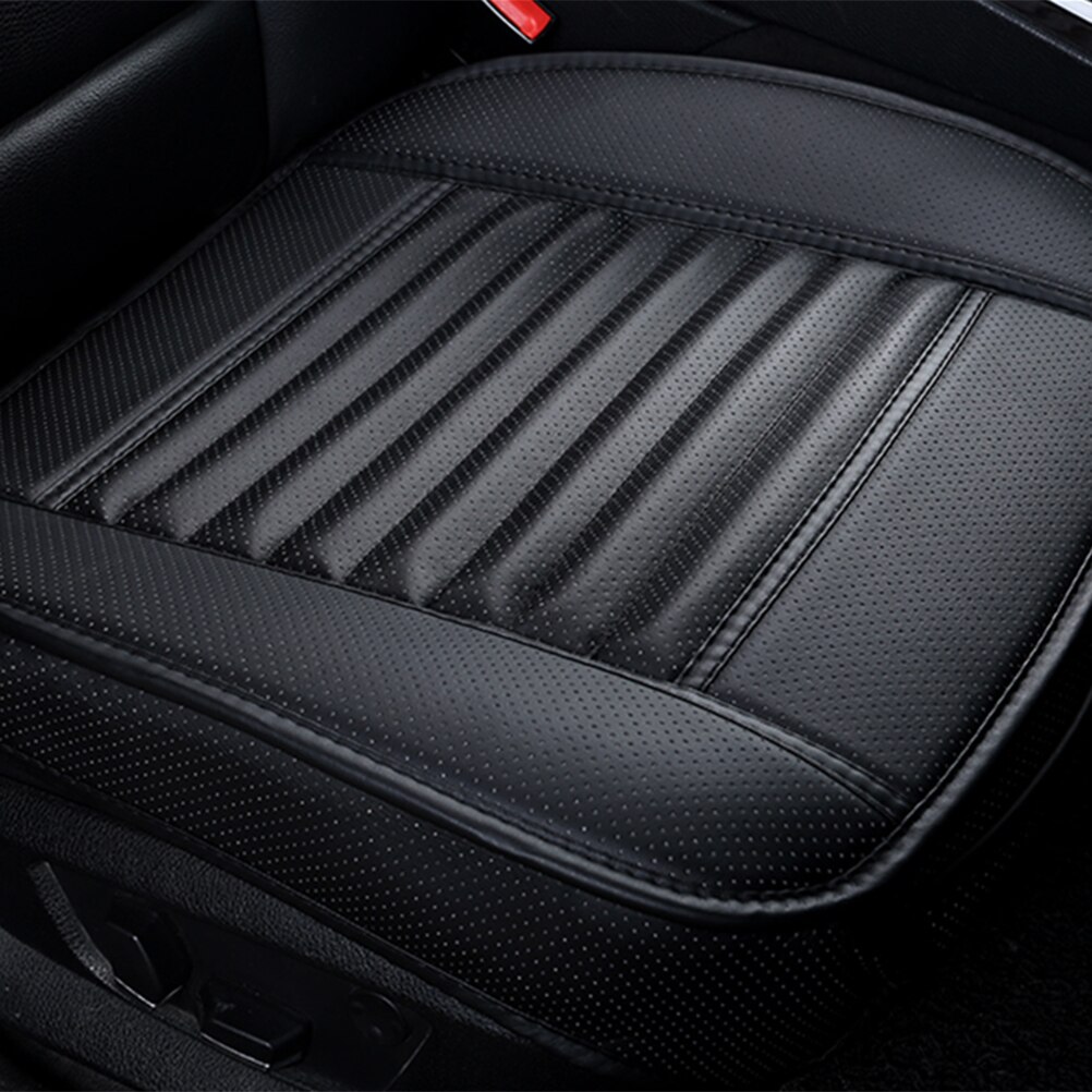 Housse de protection antidérapante pour siège de voiture, cuir PU, charbon de bambou