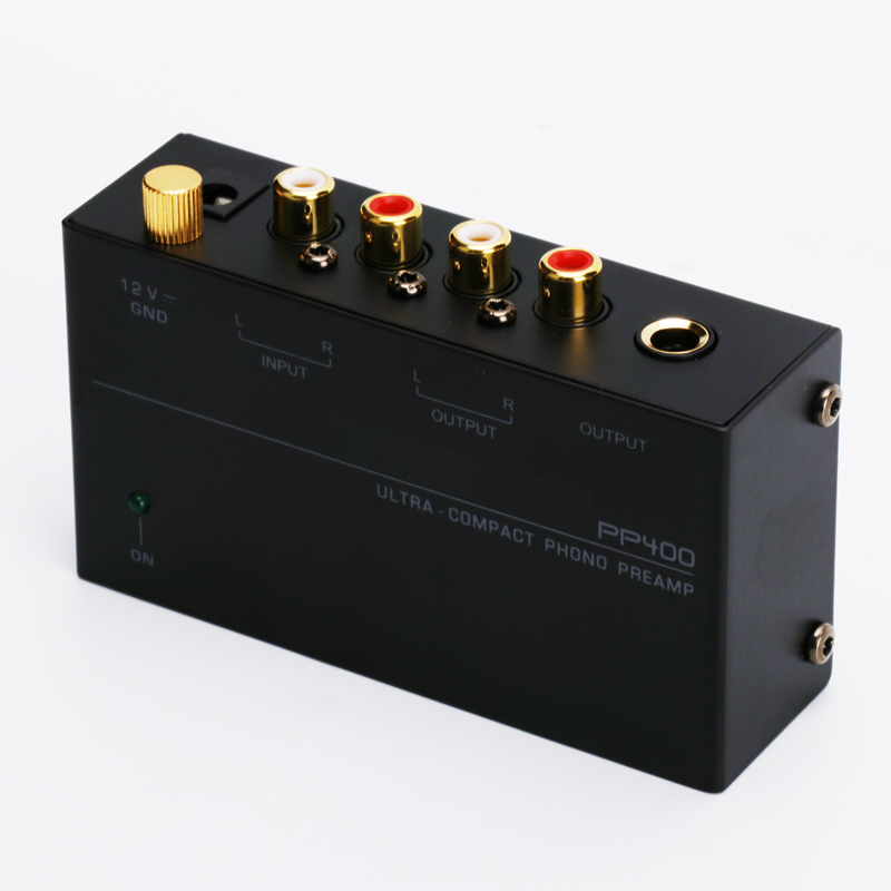 PP400 Preamplificatore fono ultracompatto Preamplificatore Mini amplificatore audio domestico con interfaccia RCA per altoparlanti amplificatore valvolare giradischi