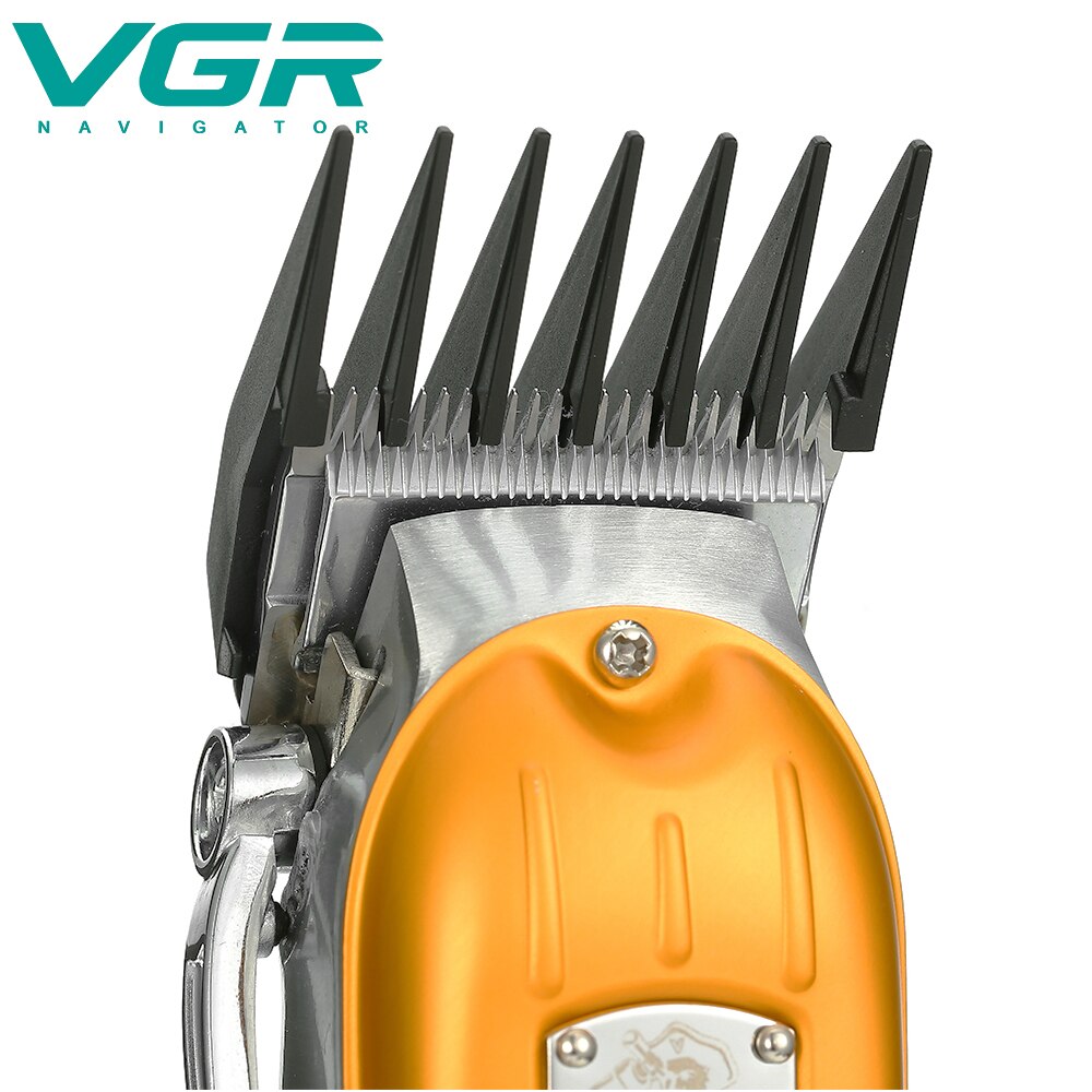 VGR hair trimmer VGR V-090 USB rechargeable hair clipper oilhead clipper hair carving push white LED10W powerful haircut machine