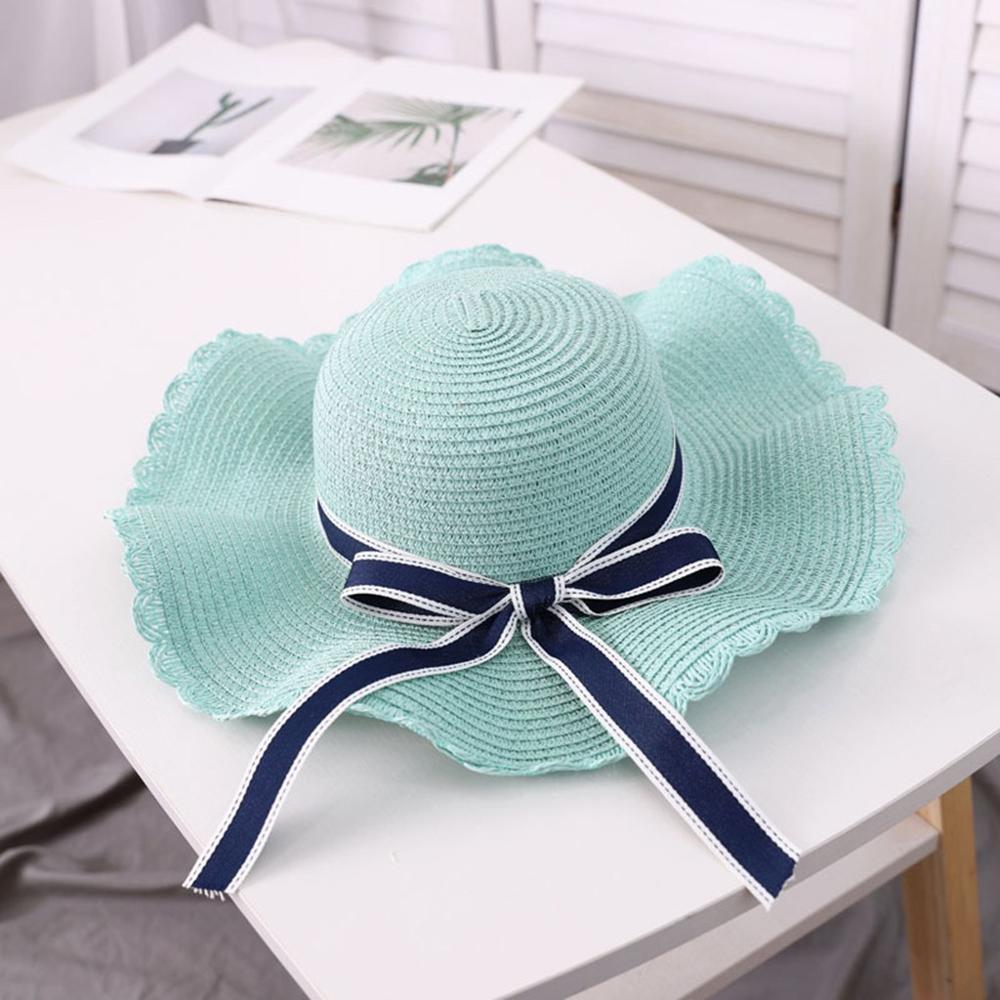 Chapeaux de soleil pour les femmes chapeau d'été chapeau de paille visière décontracté large bord disquette pliable solide été soleil plage chapeau T424: Green