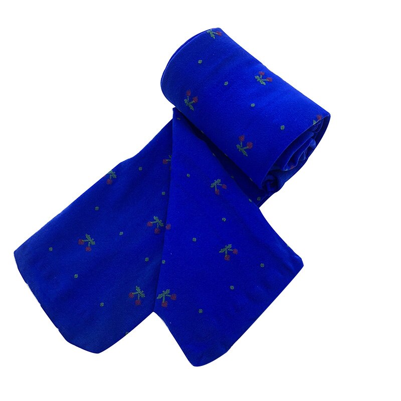 2021 New Girls collant primavera e autunno velluto Cherry Pattern Kids Dance collant per ragazze 3-7 anni pantaloni per ragazze anche i piedi