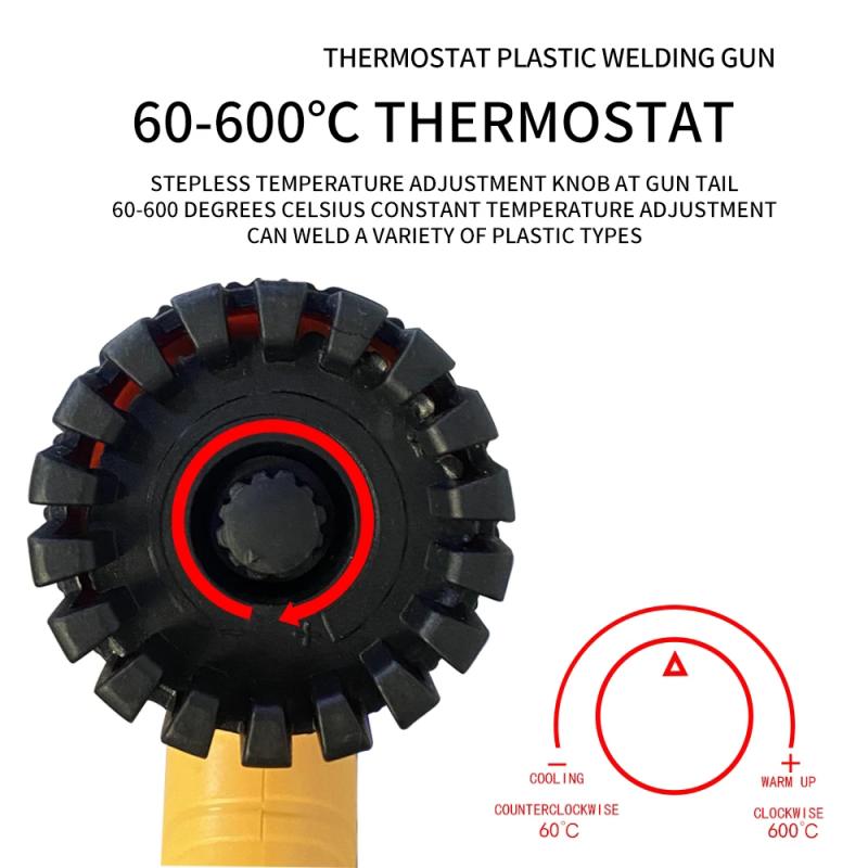 750W Electric Air Gun Heat Gun Temperature Adjustable Welding Gun Automobile Bumper Household Welding Tool Welding Machine