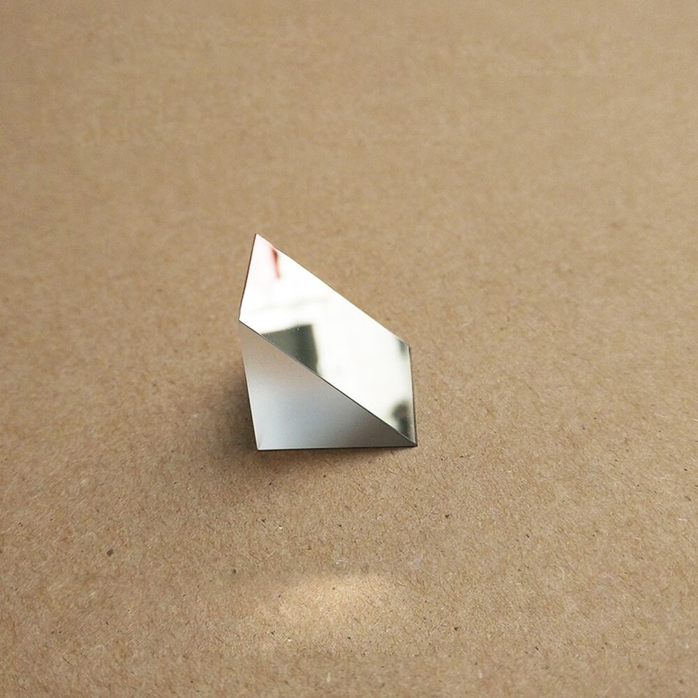 Prisma de ángulo recto reflector externo Triangular 20*20*20mm lado aluminizado espejo óptico K9 reflexión de vidrio para test