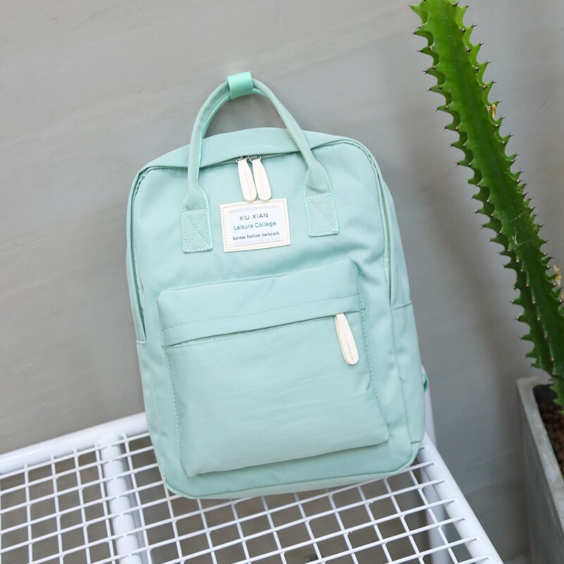 Multifunction women backpack youth korean style shoulder bag laptop backpack schoolbags for teenager girls boys travel: green