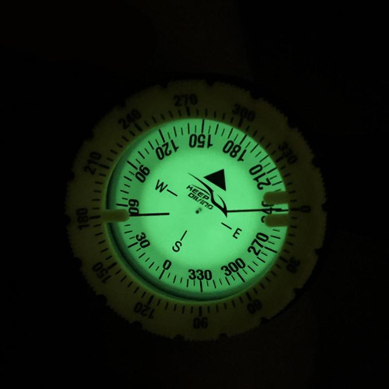 Kompas 50m ur afbalanceret vandtæt kompas undervands kompas dykning kompas kompas lysende scuba  x0 c 0