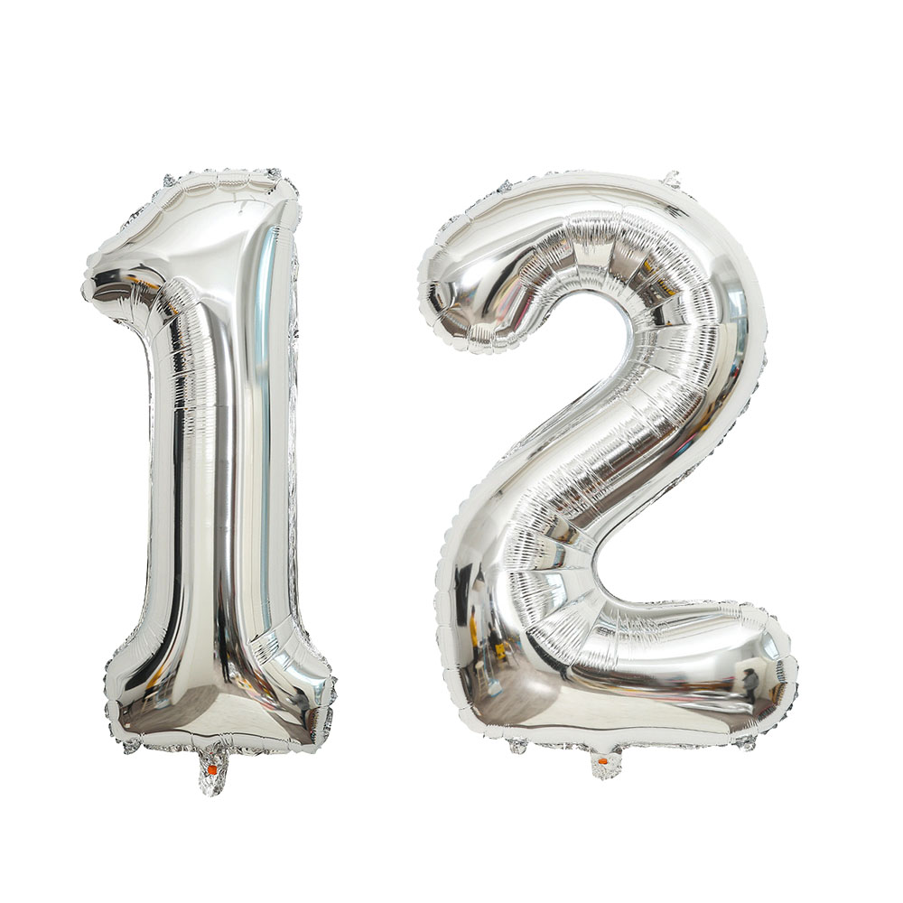 40 pulgadas 10 11 12 13 14 15 16 17 18 19 Globo Oro rosa Plata 10.o 11.o 12 13 14o 15o Decoración de de cumpleaños Globos: Gris claro