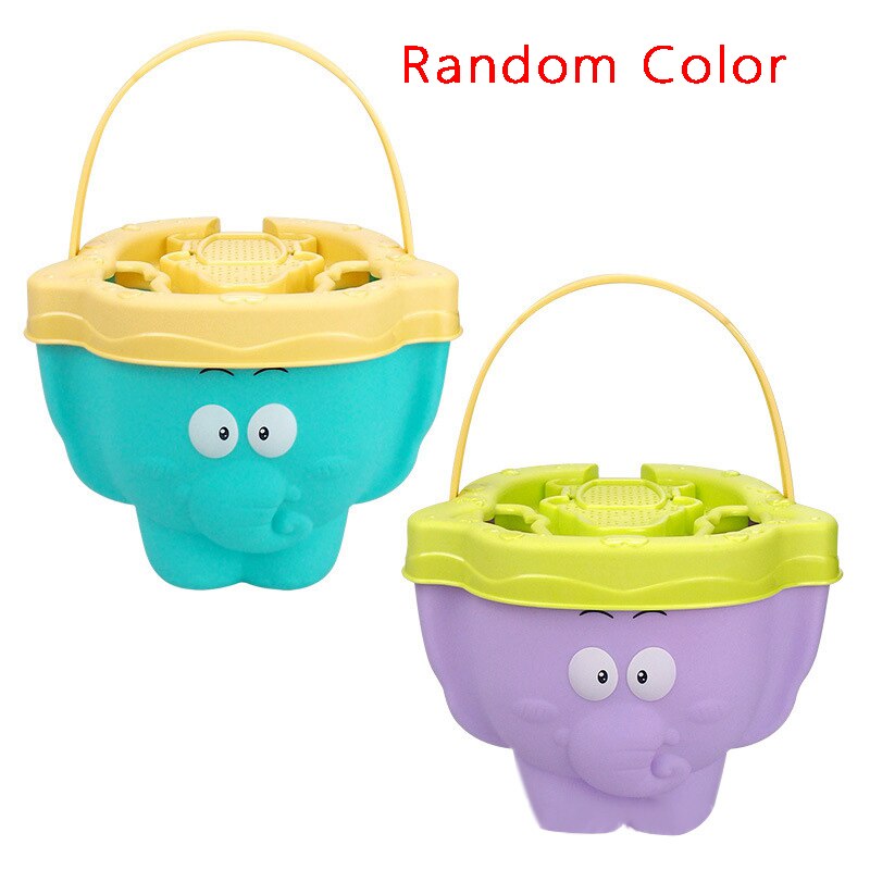 Soft Plastic Elephant Beach Toys Sand Toys for Kids Sand Bucket Rake Shovel Set Beach Turtle Crocodile Hippo Molds Toys: Default Title