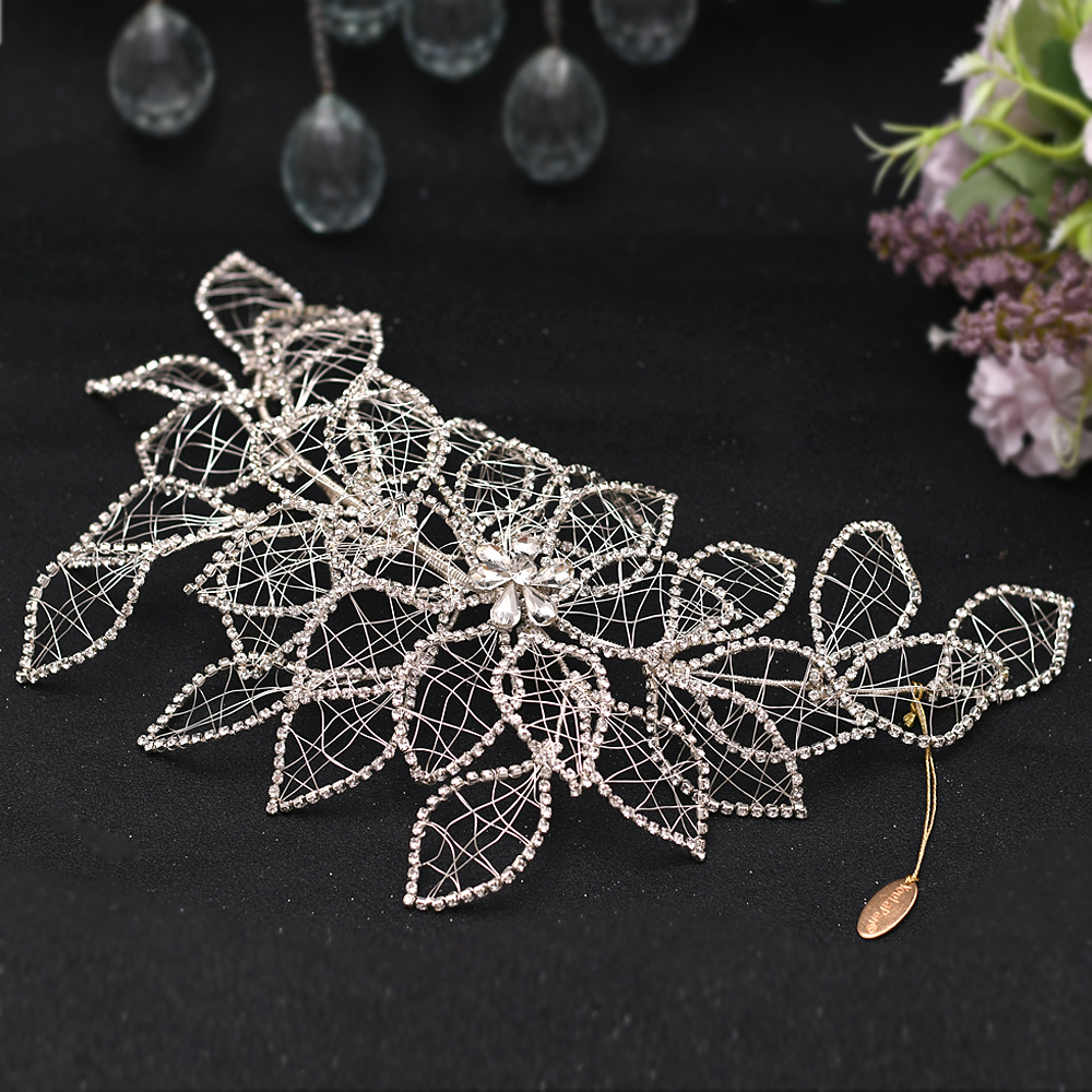 Sparkly Wedding Tiara Bruid Crown Bruids Haaraccessoires Crystal Hoofdtooi Rhinestone Hoofddeksels Bruids Haar Hoofdband Voor Vrouwen: HP256-S