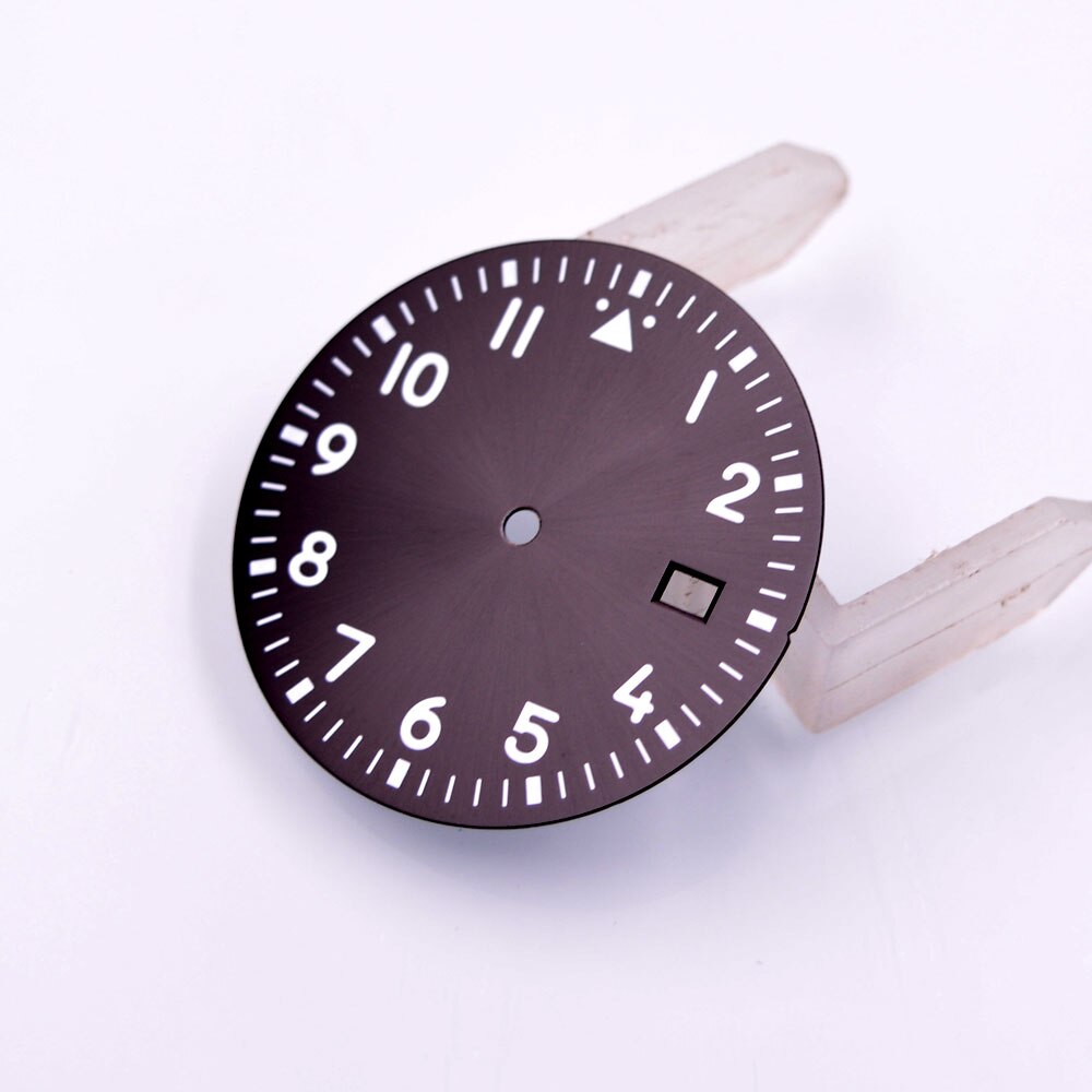 33.8mm black /silver /green /blue sterile dial luminous dial fits NH35 NH35A NH36 NH36A movement Watch Dial