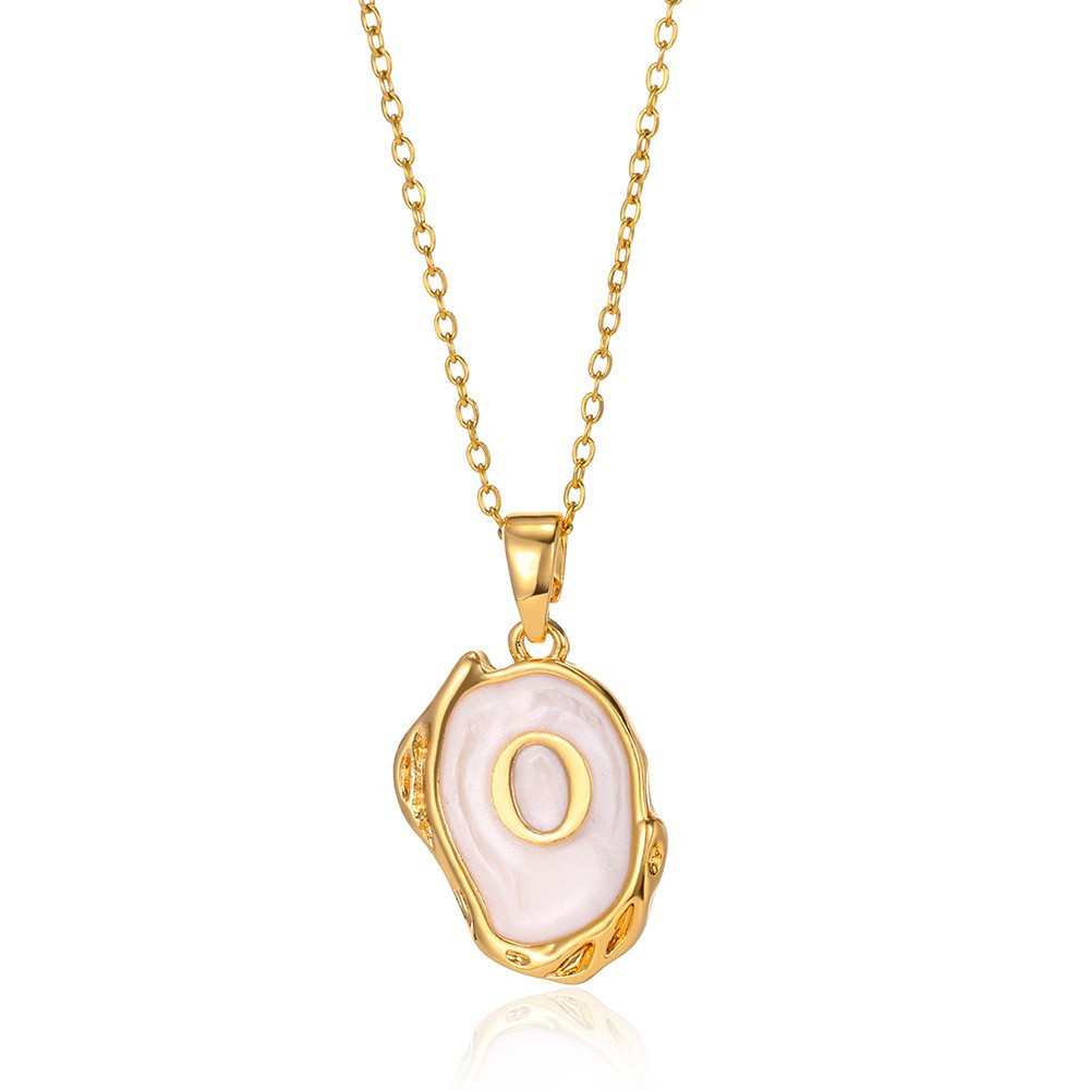 Collar con colgante de acero inoxidable chapado en oro del alfabeto de A-Z para mujer, cadena de serpiente con letra inicial, collares de clavícula, joyería para el cuello