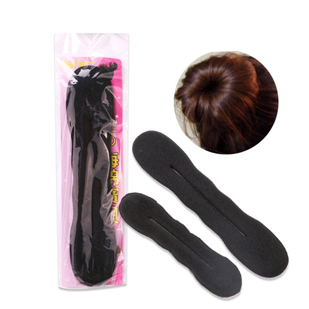 2 Stuks (Een Grote Een Ander Is Smal) hair Styling Magic Sponge Clip Foam Bun Curler Kapsel Twist Maker Tool Haaraccessoires
