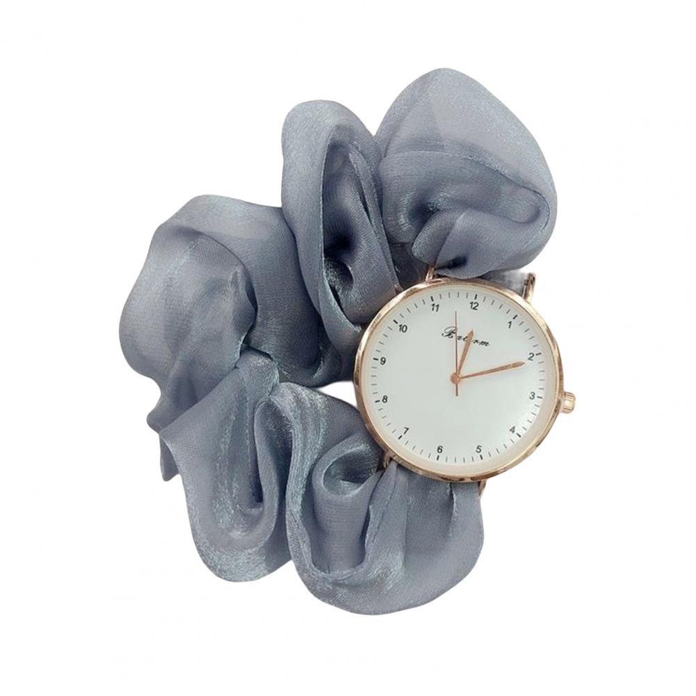 Polshorloge Koreaanse Lint Digitale Horloge Kleine Fee Elegante Persoonlijkheid Student Meisje Quartz Horloge Zonder Sluiting Armband Horloge: Blauw