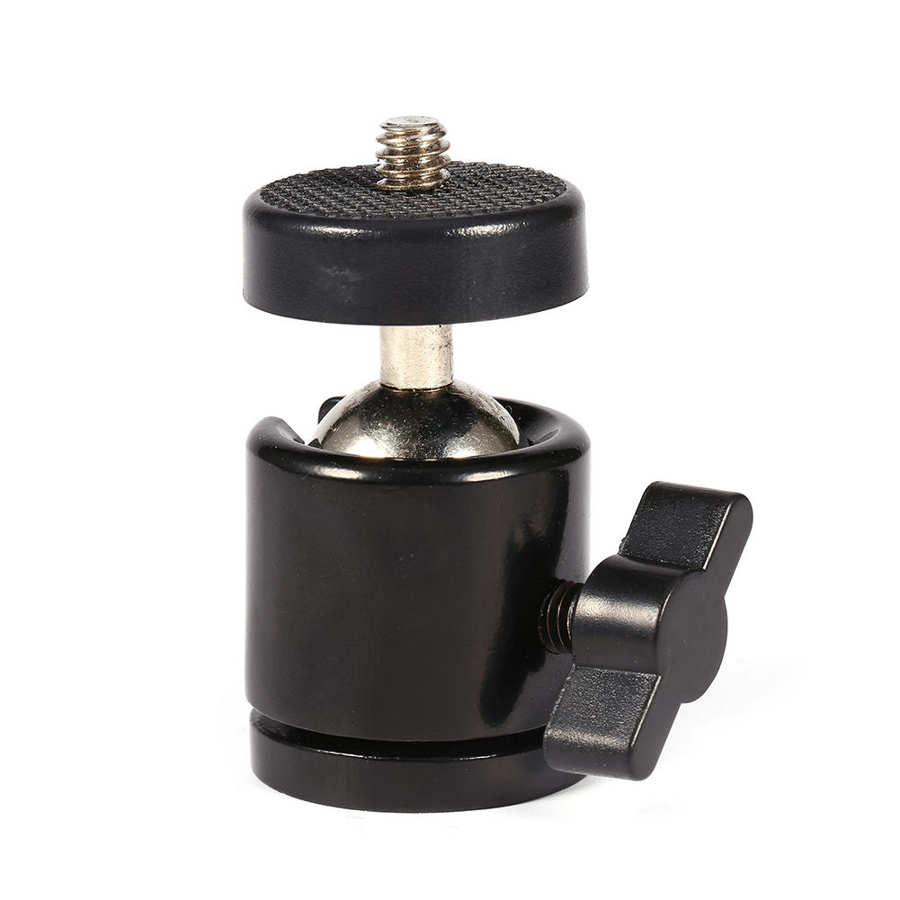 360 Graden Mini Balhoofd Bracket Mount Voor 1/4 &quot;Camera Statief &amp; 3/8&quot; Flash Houder Balhoofd 360 Graden Swivel Balhoofd