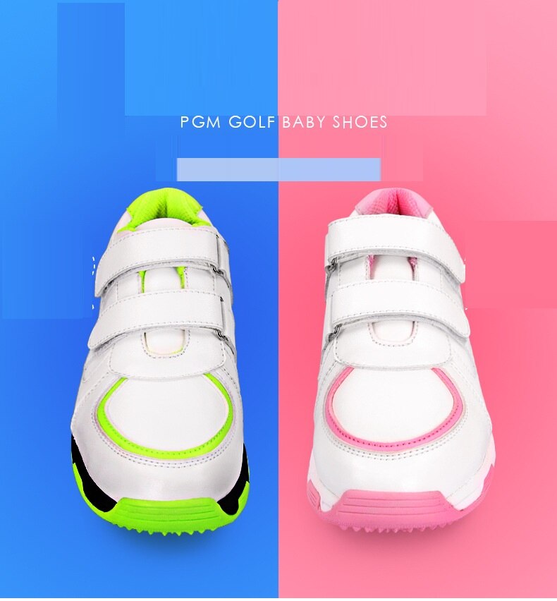 PGM Children Golf Shoes Girls And Boys Leisure Section Fixed Nail Waterproof Non-slip Sneakers Kids Comfort Soft Sports Shoes