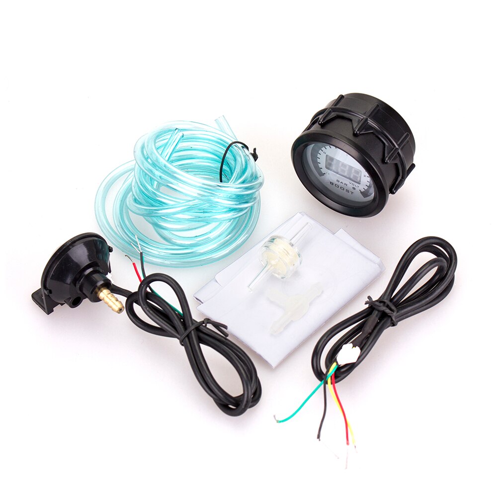 52mm biler digital måler luftbrændstofforholdsmåler psi boost/vand/olie temperatur/tryk/omdrejningstæller/egt måler med led displaymåler