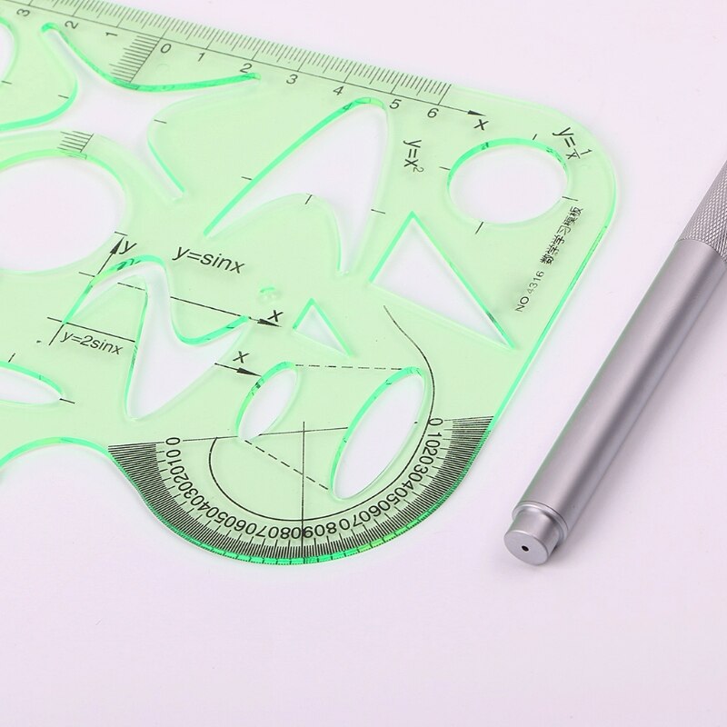 School Office Students Math Circle Measuring Drawing Template Ruler Stationery