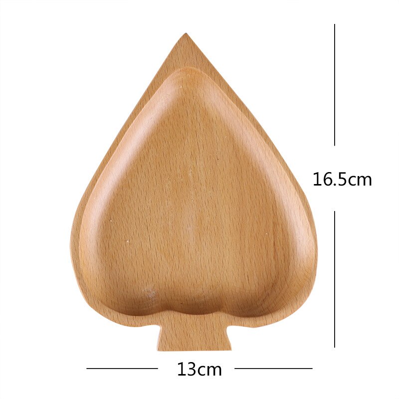 petit plat en bois japonais plats irréguliers assiette à Dessert en bois assiette à noix: C