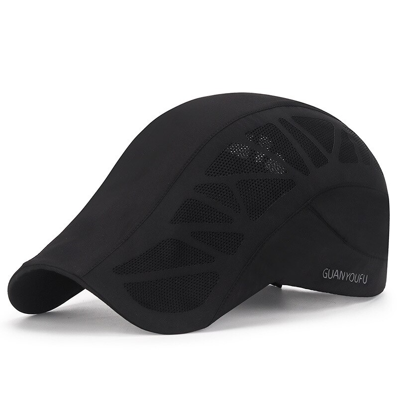 Northwood Solid Heren Zomer Cap Met Mesh Baretten Ademend Outdoor Vrouwen Hoed Snel Droog Maat Verstelbaar Gorras Planas: Black
