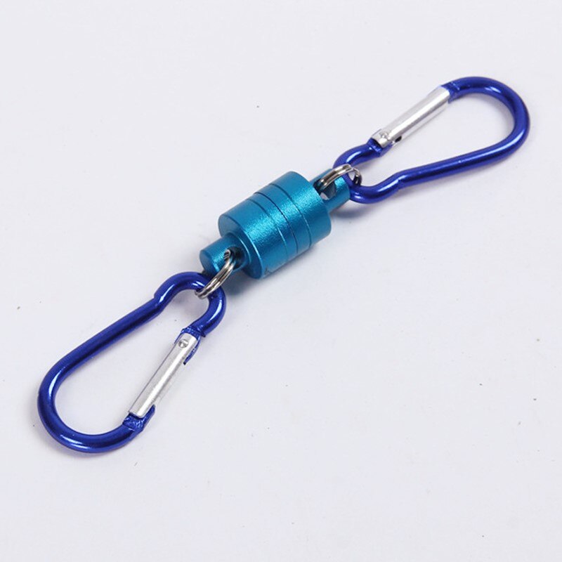 1pcs Outdoor Fishing Multi-function Magnetic Buckle Magnetic Release Fly Fishing Strong Train Net Holder Lanyard Cable Pull 4KG