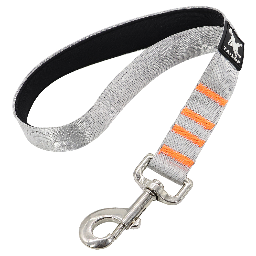 Kort hundkoppel rep nylon svart no pull husdjur hundar promenad koppel 39cm för små medelstora hundar pitbull bulldog: Silver-