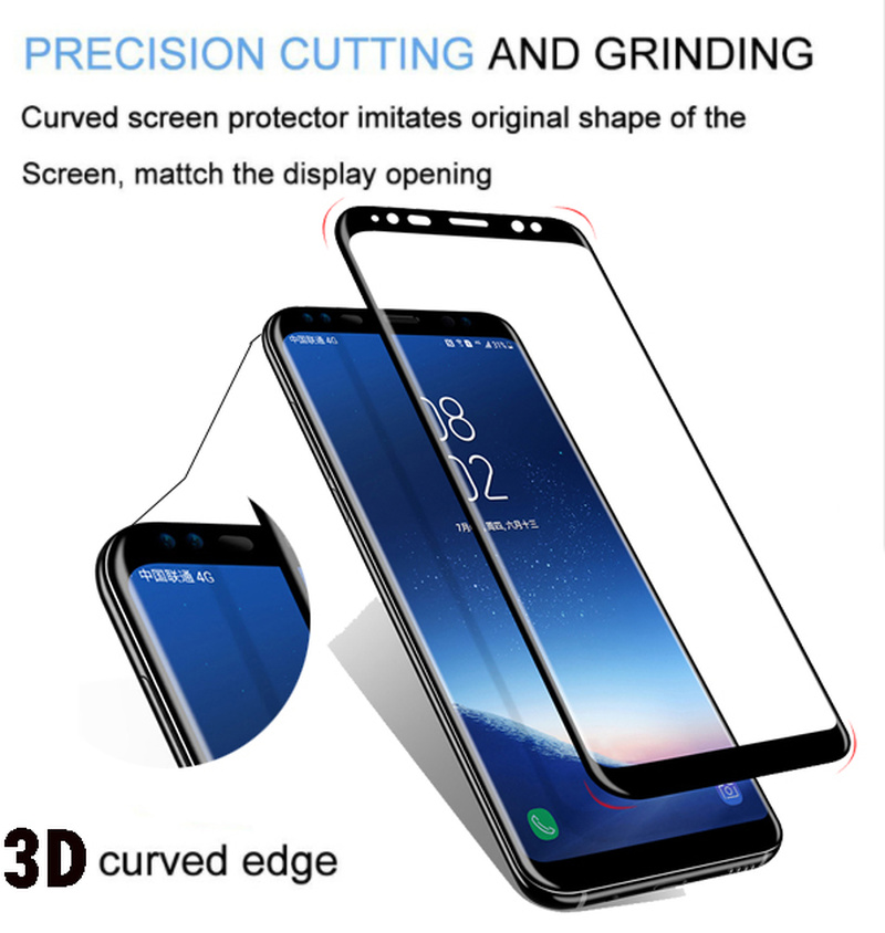 Protective Glass for samsung galaxy s9 Screen Protector for Samsung galaxy note 9 S8 a8 a6 Cover 6D Full Curved film protector