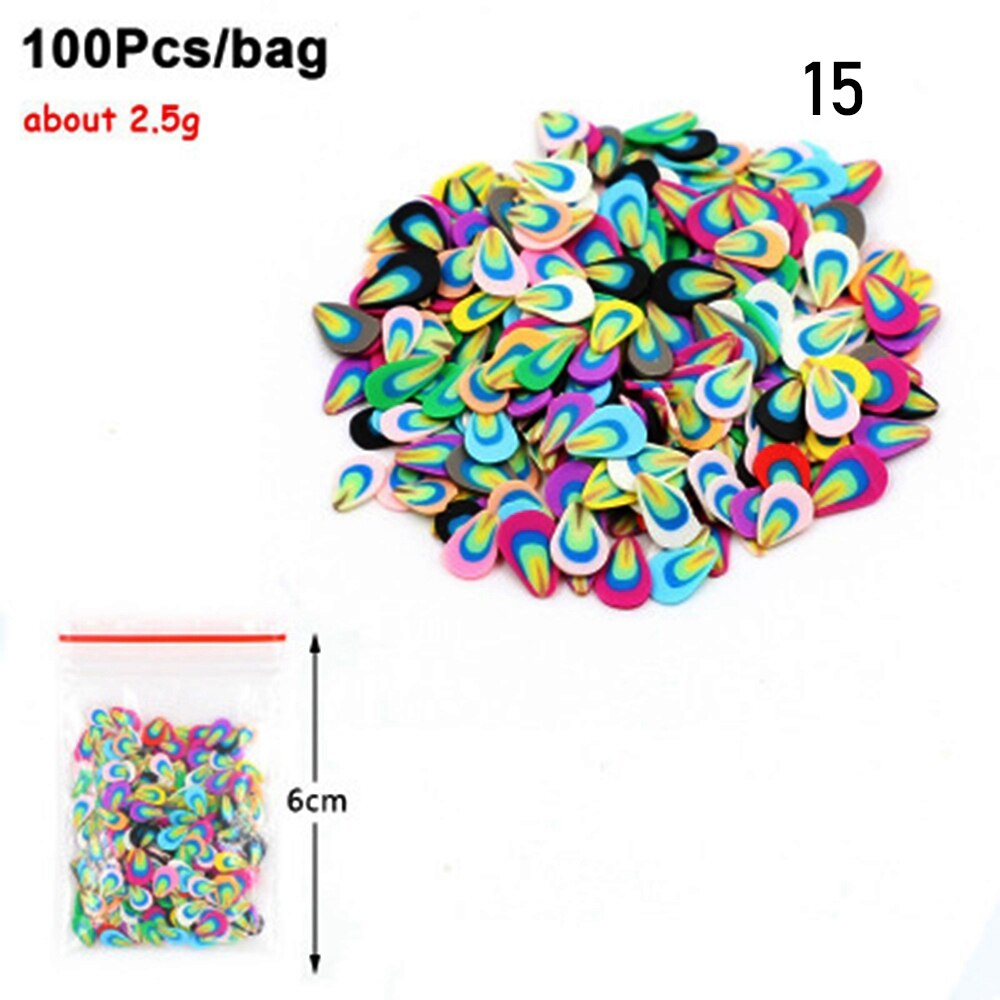 2.5g/Bag Fruit Bead DIY Decoration Charms Mud Accessories Fluffy Addition in Mud Clound Sand Toys Filler Glitter Clear Set: 15