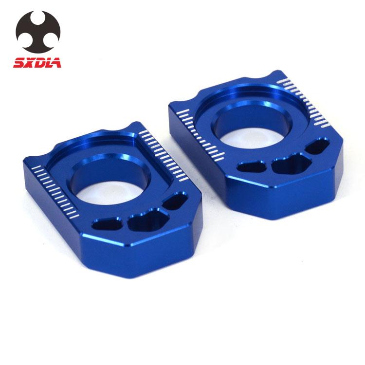 Motorcycle CNC Aluminum Rear Chain Adjuster Axle Blocks For Yamaha YZ 125 125X 250 250F 250X 450F 450FX WR 250F 450R 250R 250X
